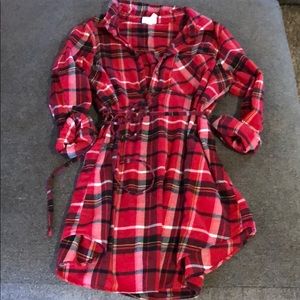 EUC flannel maternity top